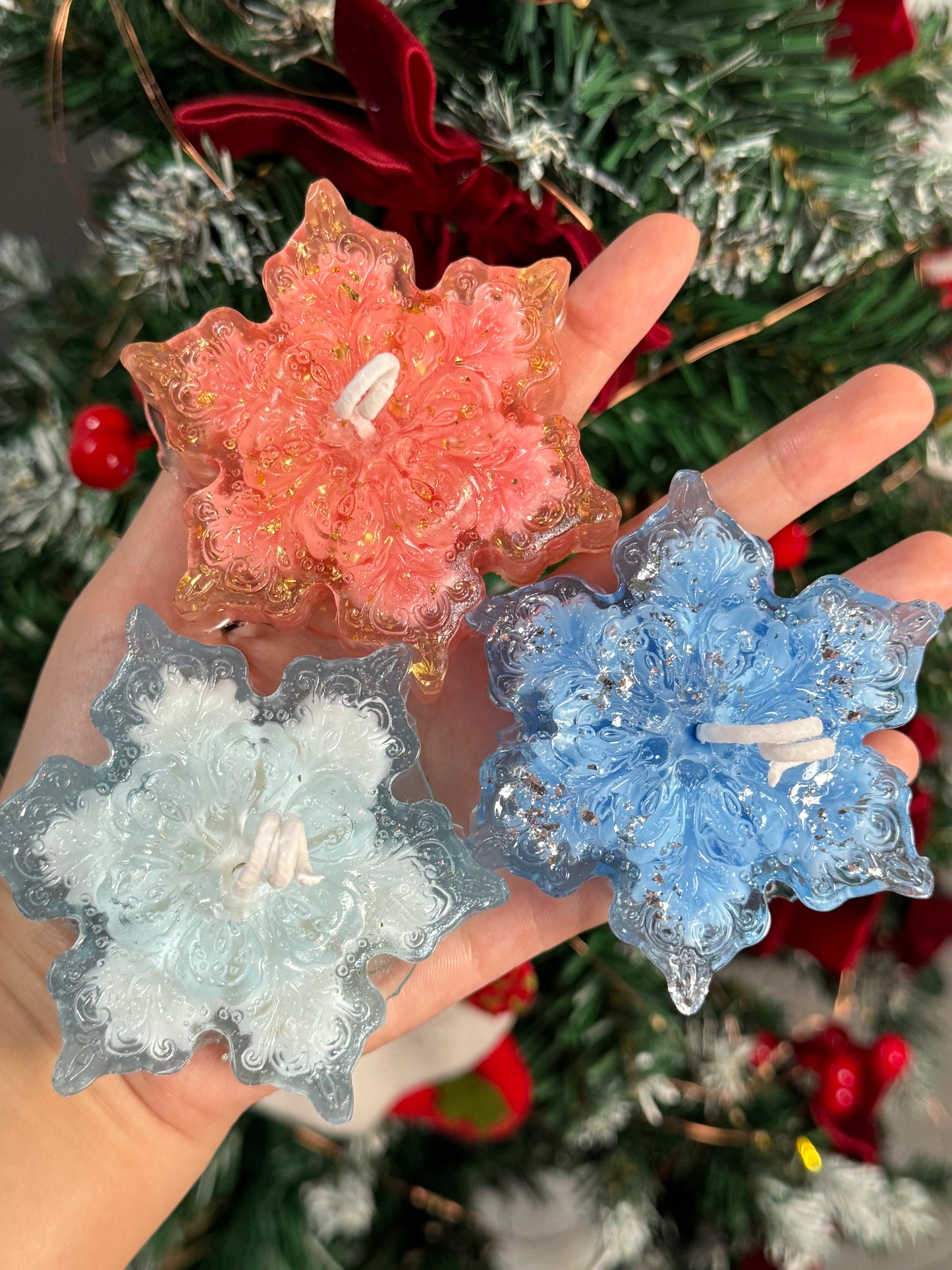 Snowflake Gel Candle