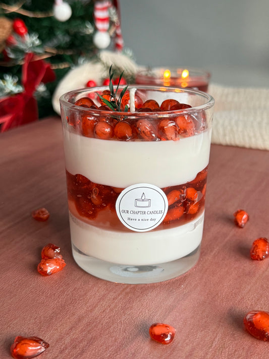 Pomegranate Heart Candle