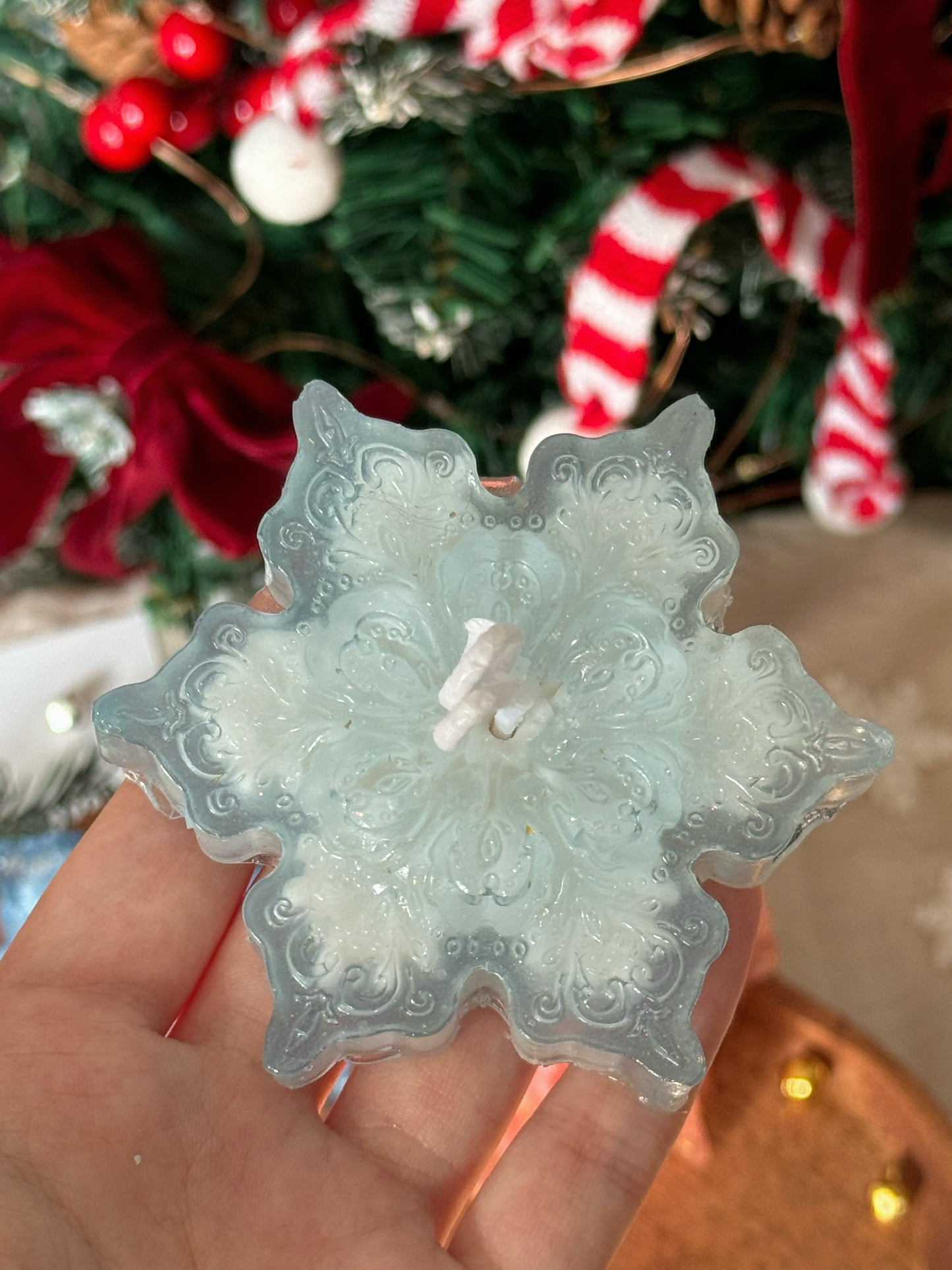 Snowflake Gel Candle