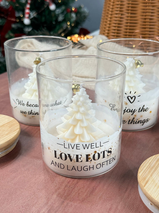 Christmas Tree in Glass Candle