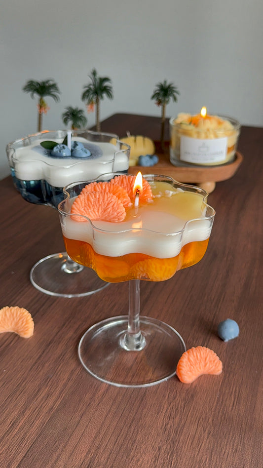 Citrus Blueberry Dessert Candle