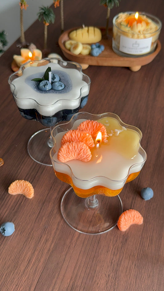 Citrus Blueberry Dessert Candle