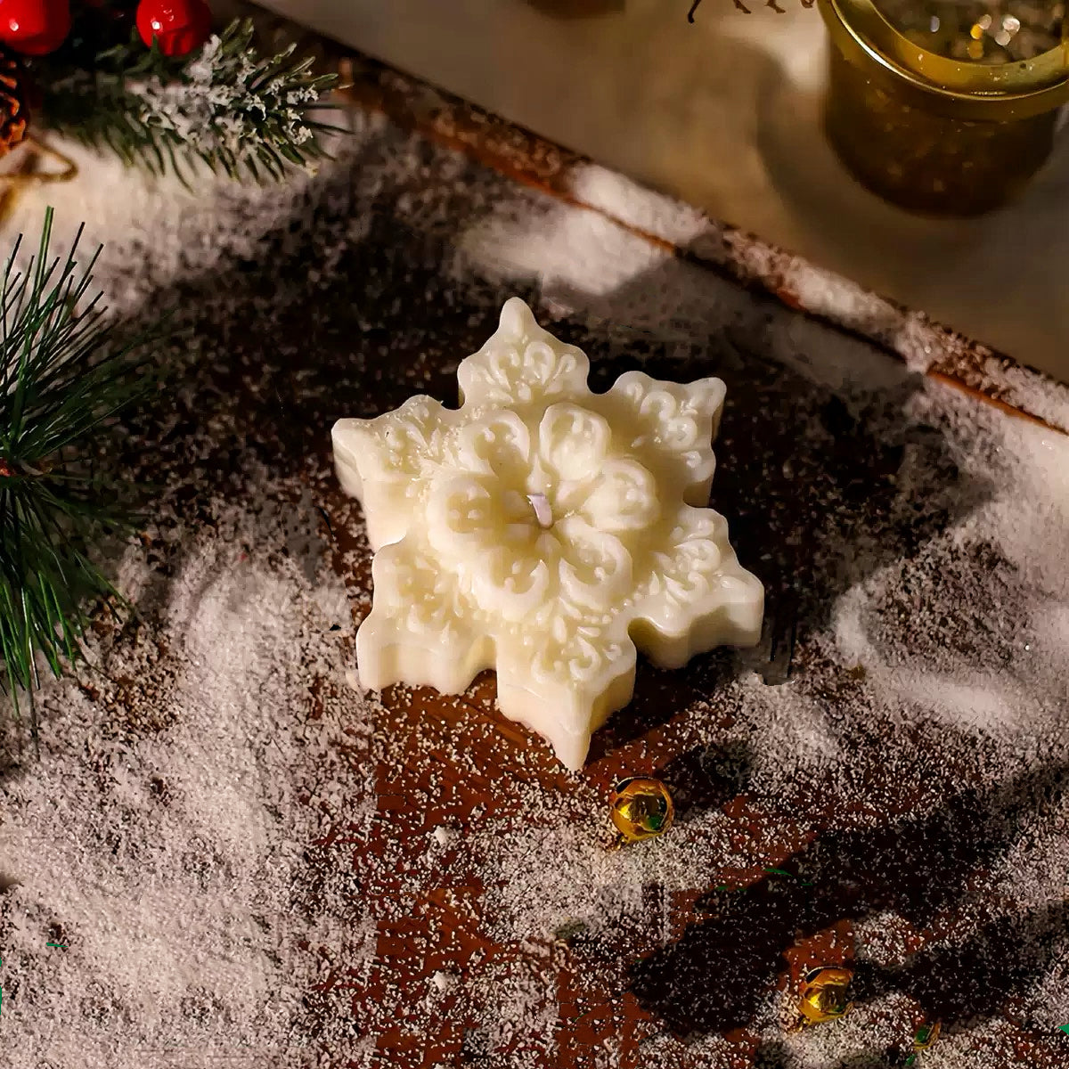 Snowflake Gel Candle