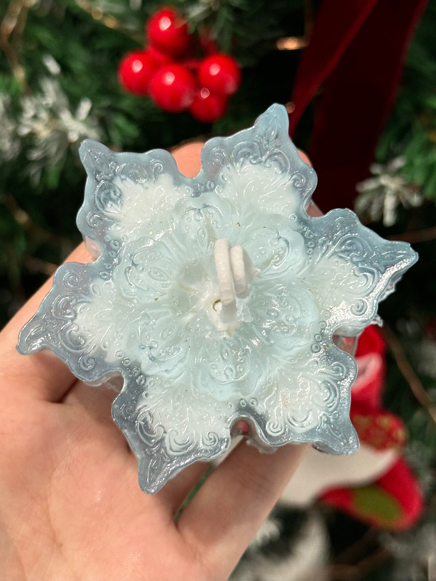 Snowflake Gel Candle