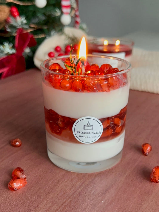 Pomegranate Heart Candle