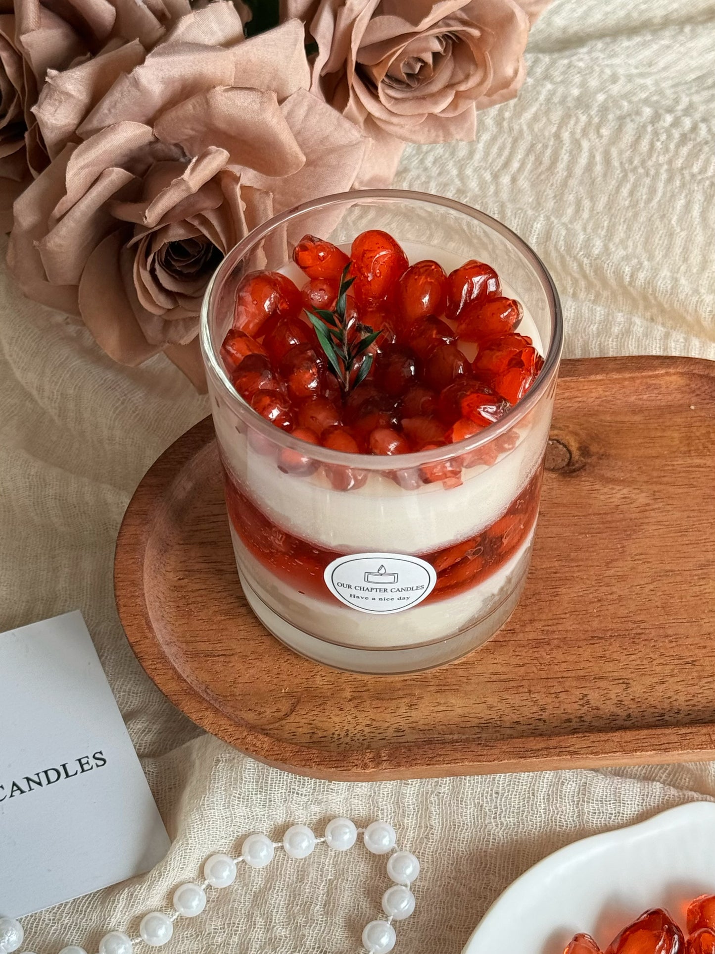 Pomegranate Heart Candle