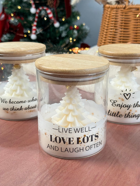 Christmas Tree in Glass Candle